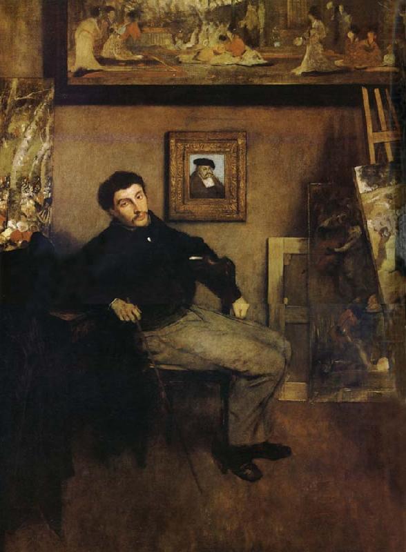 Edgar Degas The Man in the studio china oil painting image